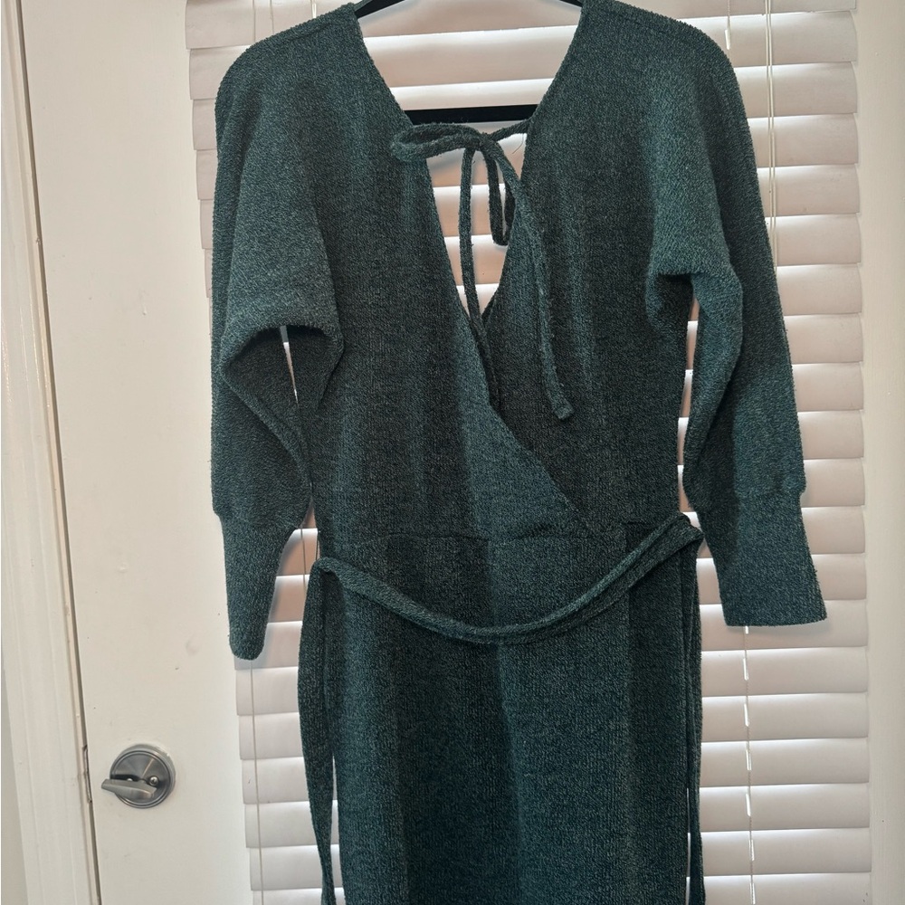 Harper Green Dolman Sleeve Mini Dress